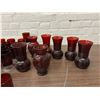 Image 5 : Large Assortment of Vintage MCM Ruby Red Service ware Cups, Shot Glasses, Vases, etc