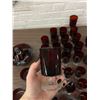 Image 6 : Large Assortment of Vintage MCM Ruby Red Service ware Cups, Shot Glasses, Vases, etc