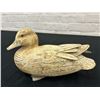 Image 1 : Hand Carved Wooden Duck Artist Signed Decoy? 10"