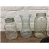 Image 4 : Lot of Vintage Glass Mason Jars, Food Containers, Etc