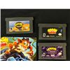 Image 3 : Nintendo GBA Gameboy Advance Crash Bandicoot Four Game cartridge Lot