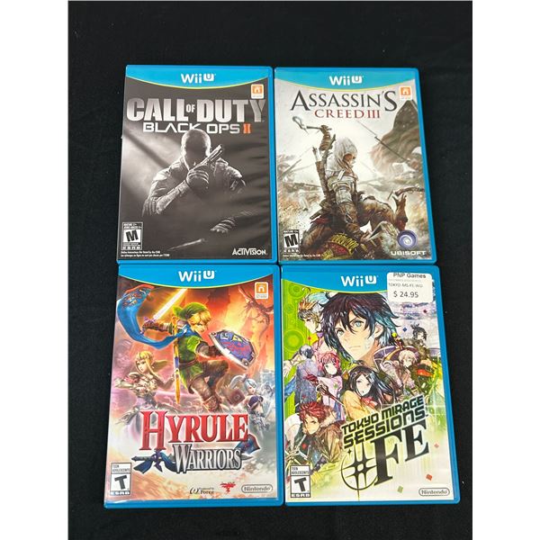 Wii U Video Game lot 4 Games w/Call of Duty 2 Assassin's Creed 3 Hyrule Warriors Tokyo Mirage Sessio