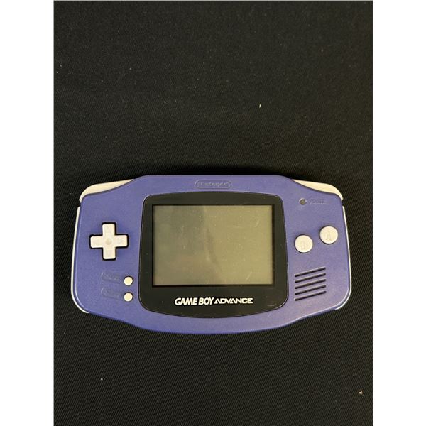 Nintendo Gameboy Advance Original GBA Indigo Purple AGB-001 Handheld Console. Some Wear. Works. 2001