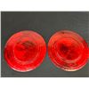 Image 4 : Matching Pair of Artsy Hand Blown Glass Dining Room Plate Chargers. Light wear see photos.
