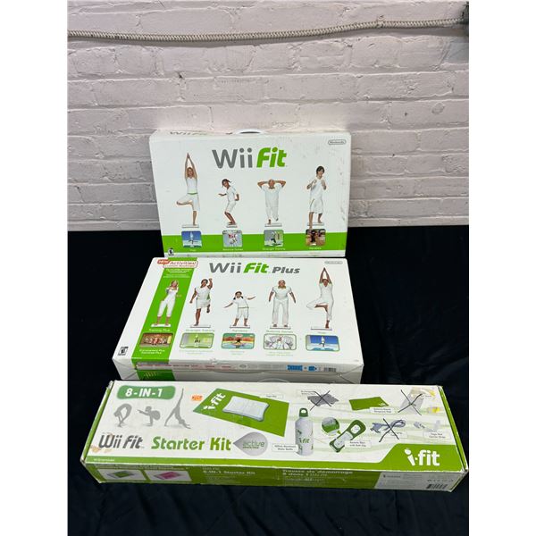 Lot of 3 Nintendo Wii Fit Boards, Wii Fit Starter Kit