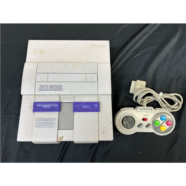 Super Nintendo Console Bundle Deck and 1 Third Party Controller (as is)