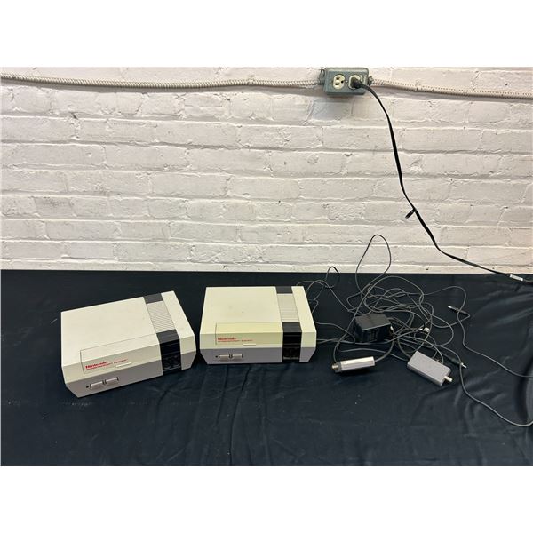 Nintendo NES Console Decks, RF Cables and 1 Power (as is)