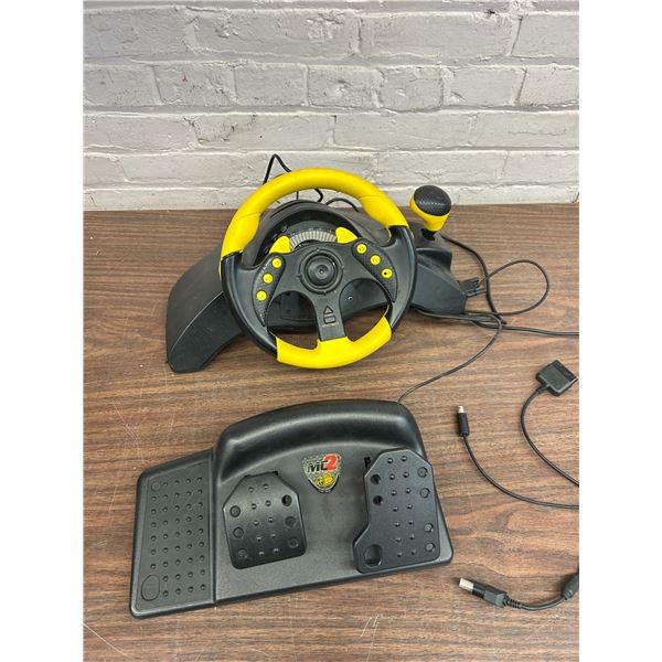 Mad Catz MZ2 Racing Wheel and Foot Pedal for Gamecube, PS2, Xbox