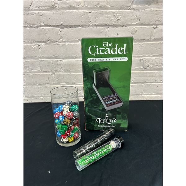 The Citadel Dice Tray & Tower Set & Extra Dice