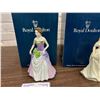 Image 2 : Lot of 3 "Jessica" and "A Morning Walk" Royal Doulton Porcelain Figurines w boxes