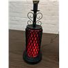 Image 5 : Vintage Gothic Spun Plastic MCM Table Lamps Red *working