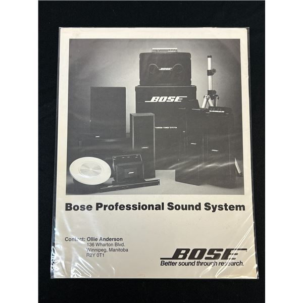 Vintage 1980's Bose Professional Sound System Dealer Print Advertisement AD