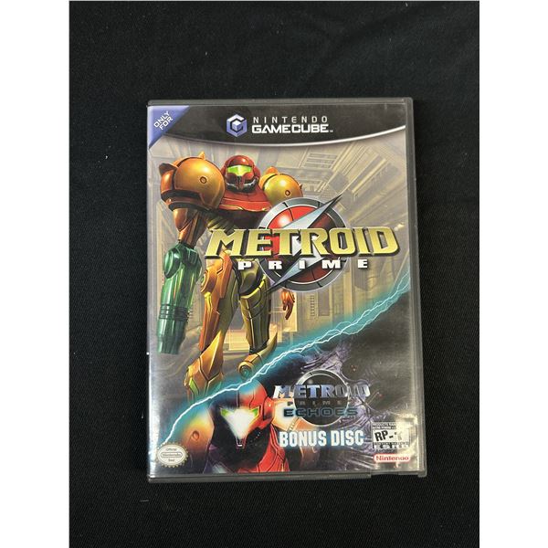 Metroid Prime With Echoes Bonus Disc Nintendo GameCube w/ Manual