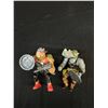 Image 1 : Bebop & Rocksteady Vintage TMNT Ninja Turtles Figures with Weapons1988