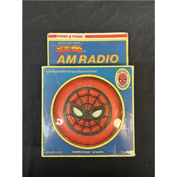 Vintage Spider-Man AM Radio Marvel Super Heroes Secret Wars 1984 Works