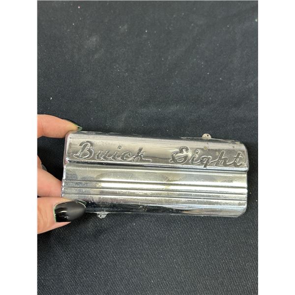 METAL VINTAGE BUICK EIGHT EMBLEM BADGE SCRIPT TRIM NAME PLATE CHROME