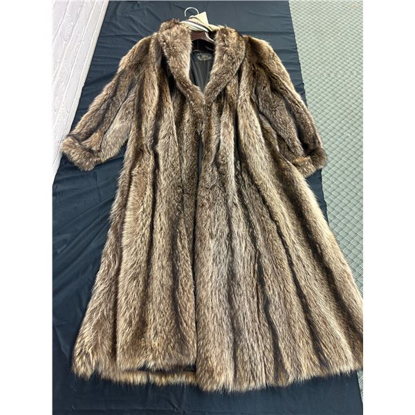 Hudson Bay Fur Salon Vintage Muskrat Women's Real Fur Coat