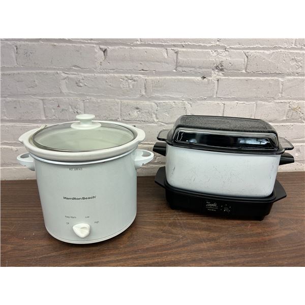 Lot of 2 Kitchen Rice Cooker and West Bend Slow Cooker