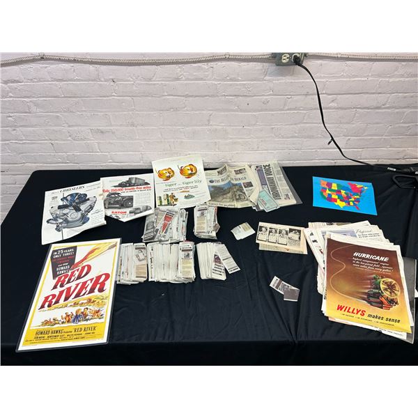 Ephemera Lot Newspapers,Clippings, Magazines, Ads, Vintage Paperwork