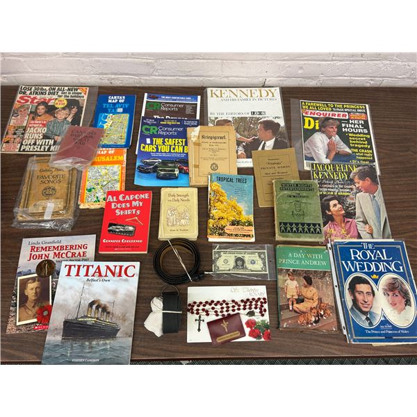 Lot of Misc Vintage Books, Magazines, Ephemera, Etc