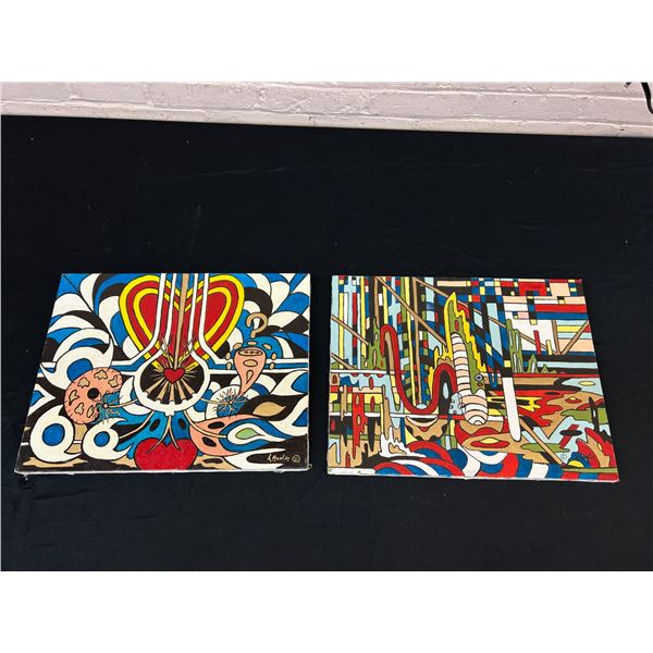 Lot of 2 "The Golden City of Jerusalem" and " Plugging In While Letting Go" Lillian Austin Paintings