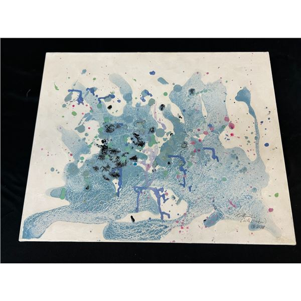 "Blue Lagoon" Lillian Austin Mixed Media Canvas Painting 16" x 20"