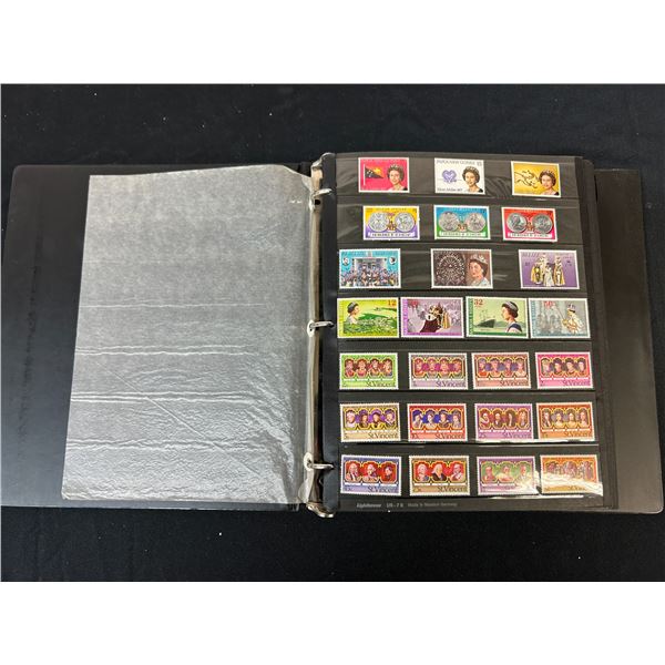 Binder Full of UNUSED Stamps Queen, Silver Jubilee, European & World.