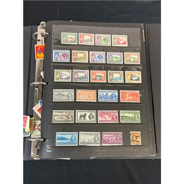 Binder of World Stamps, Unused Canada, Tanzania, Jersey, Mexico, Europe