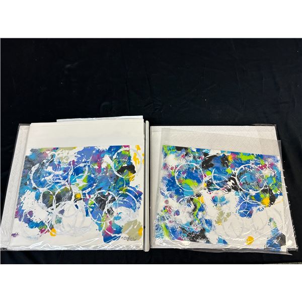 Binder of Lillian Austin Original Original Paintings on Paper, Organized 12" x 14"