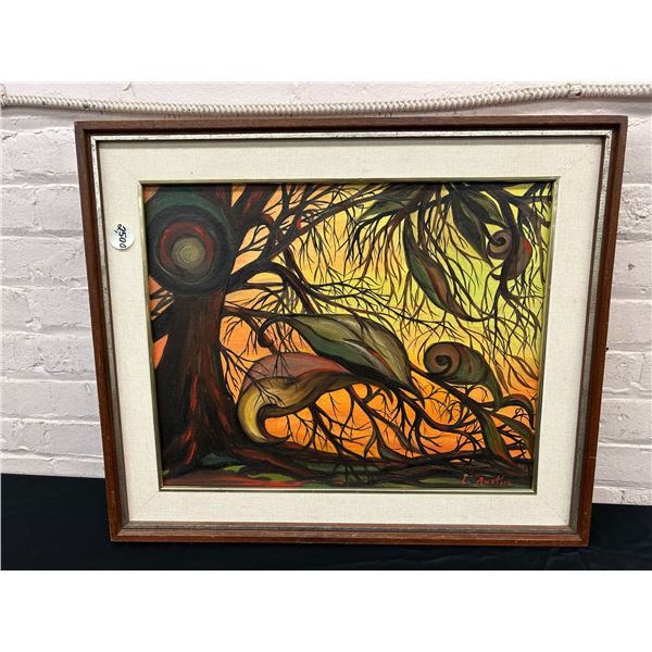Original Lillian Austin Painting, Framed 25" x 21" Unnamed
