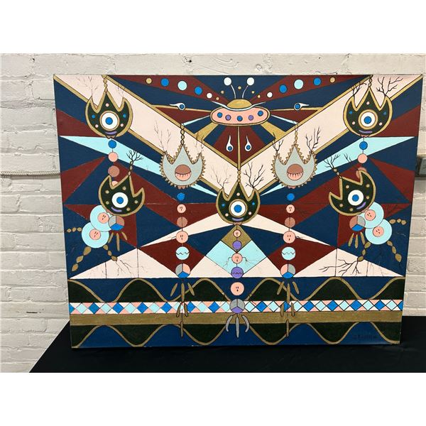 Unnamed Lillian Austin Original Canvas Painting 42" x 33"