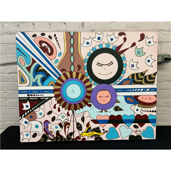 "Head Spin" Original Lillian Austin Canvas Painting 38" x 30"