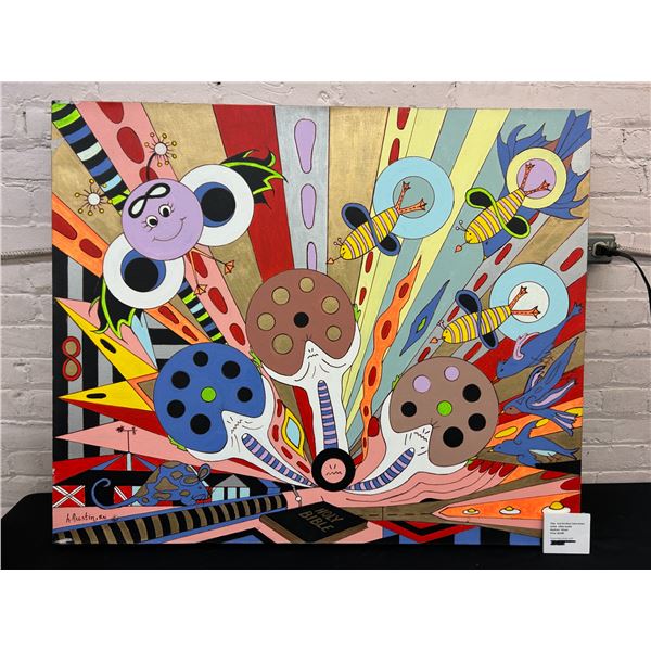 "And Then The Bees Came Down"  Original Lillian Austin Canvas Painting 33" x 40"