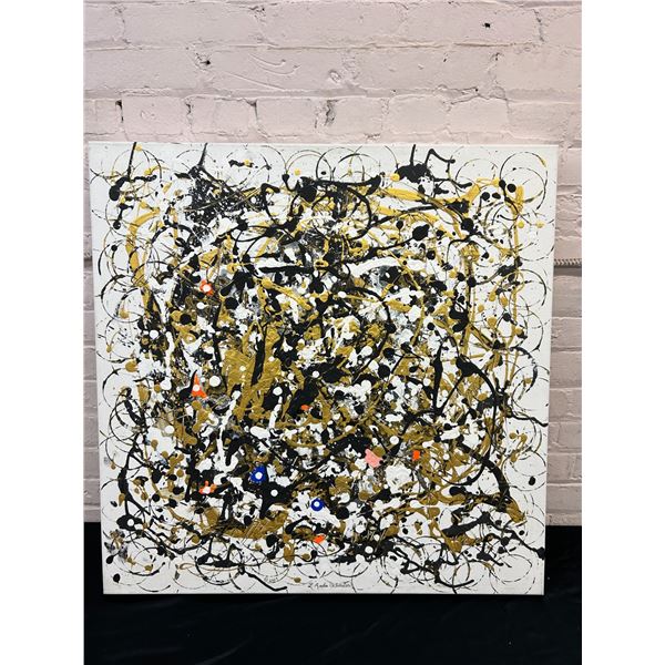 "Golden Melody" by Lillian Austin Original Canvas Painting 30" x 30"