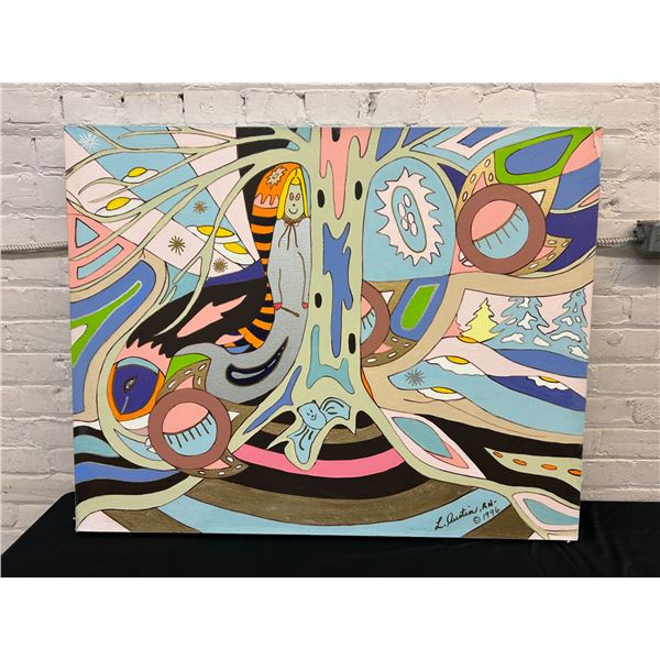 "Me and My Tree" by Lillian Austin Original Canvas Painting 30" x 38"