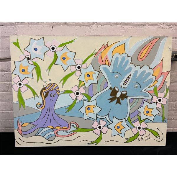 "Lend A Hand" by Lillian Austin Original Canvas Painting 30" x 38"