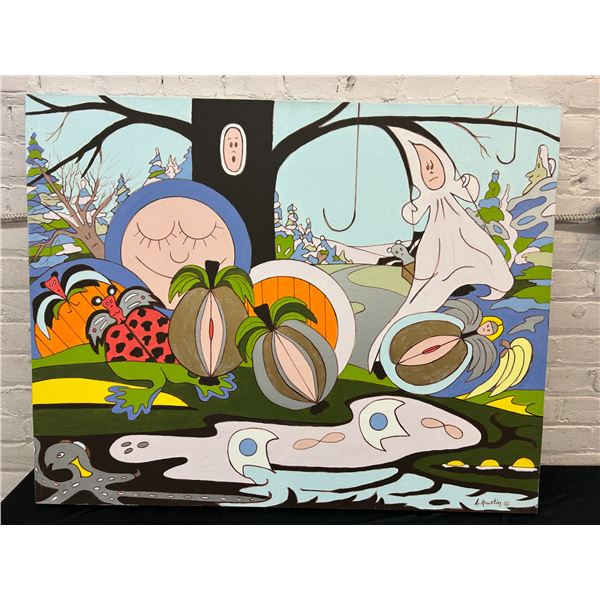 "Multiple Choice" by Lillian Austin Original Canvas Painting 30" x 38"