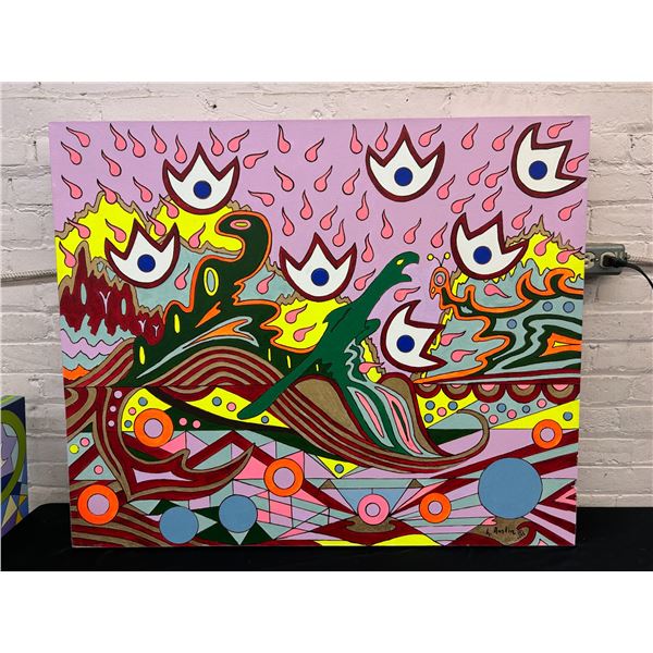 Unnamed Original Lillian Austin Canvas Painting 40" x 33"