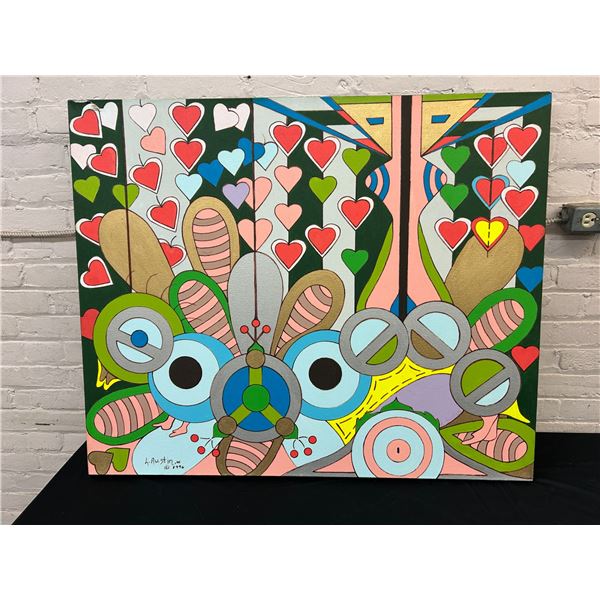 "Blow Your Own Horn" by Lillian Austin 40" x 33" Original Canvas Painting