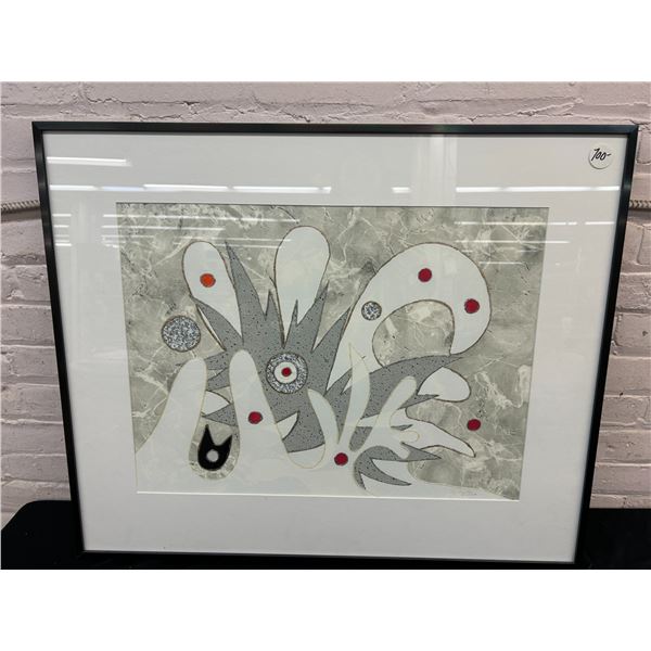 "The Fog Crept In" by Lillian Austin Signed Framed Original Painting, Mixed Media 32" x 27"