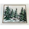 Image 2 : "Frosty Evergreen" Framed Original Painting by Lillian Austin