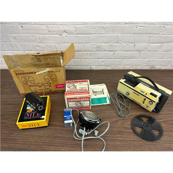 Lot of 3 Video Recorders 8mm, Vintage Camera Equipment Hanimex, Cameralite, Kodak M14