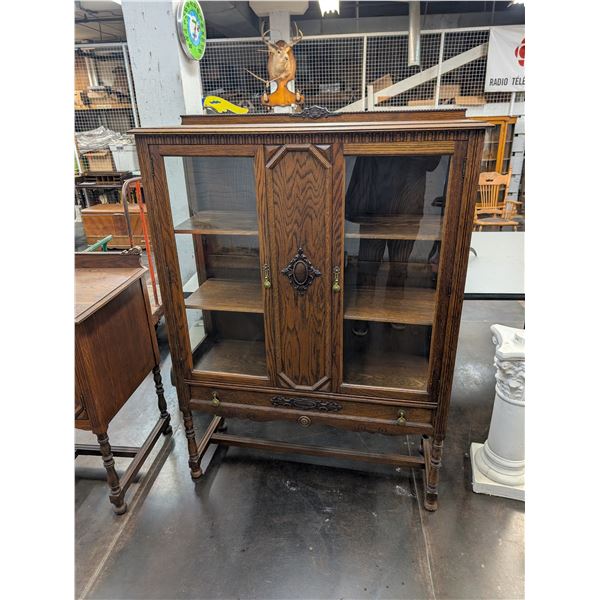 Peppler Brothers Solid Wood Oak China Cabinet