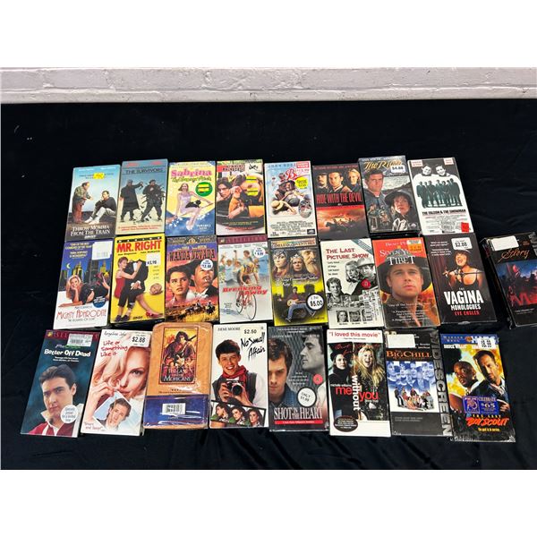 Lot of 25 SEALED VHS Tapes Assorted Titles