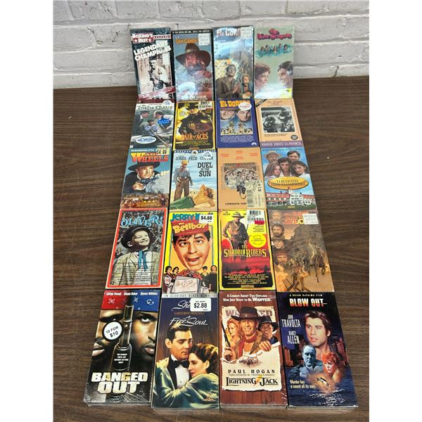 Lot of 20 SEALED VHS Tapes Assorted Titles