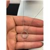 Image 3 : 10k White Gold Ladies Circle Pendant and Chain, 7" long, 35 Single Cut Diamonds .11 Ct