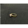 Image 6 : 10k Gold Dinner Style Ring Amethyst and Small Diamonds, 1.5grams, Size 5.5