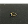 Image 7 : 10k Gold Ladies Dinner Style Ring 1 Ct Sapphire, 2 Small Diamonds, 1.9grams total, Size 5.5