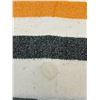 Image 4 : Candy Stripe Hudson Bay Style Throw Blanket 65" x 80" (stains)