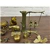 Image 5 : Lot of Assorted Brass Figurines, Hand Bookends, Frog, Elephant, Cat, Butterfly, etc